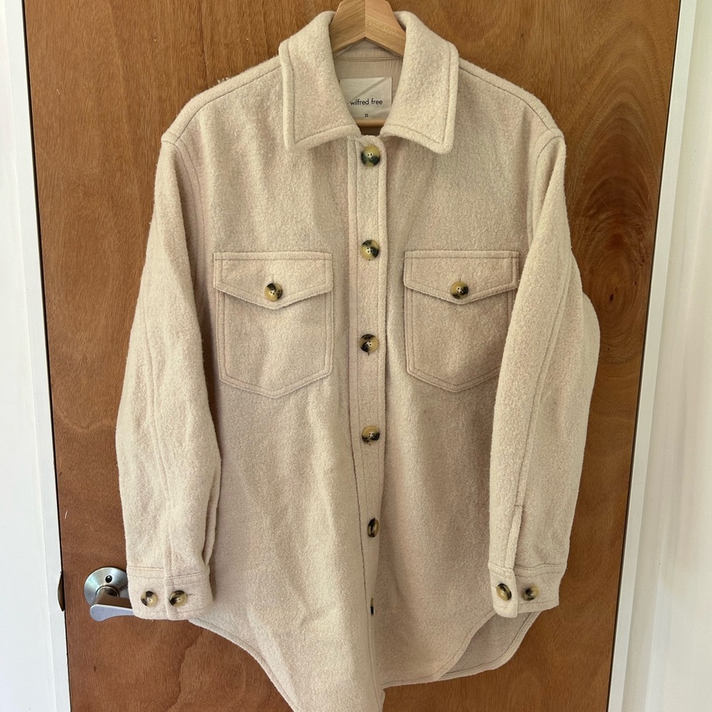 Wilfred Cream Button-Up Jacket